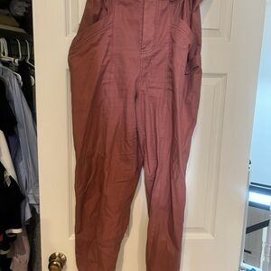 Free People Mauve Cropped Jumpsuit